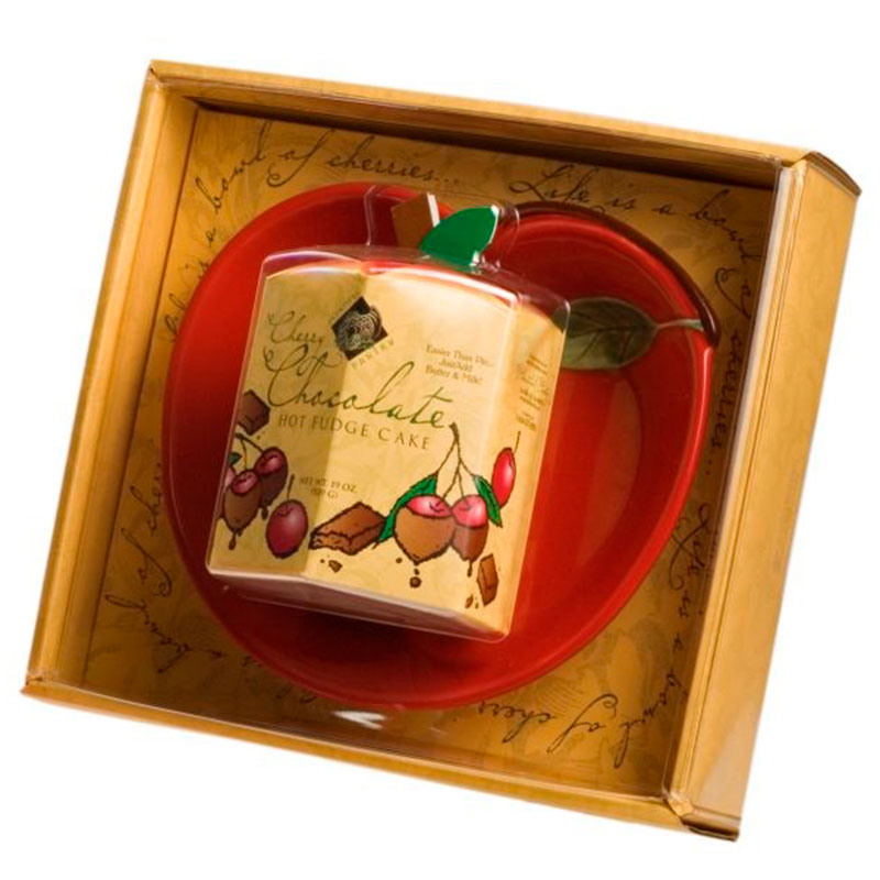 Cherry Chocolate Hot Fudge Cake Gift Set